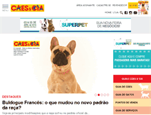 Tablet Screenshot of caes-e-cia.com.br